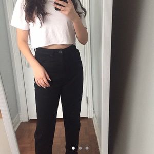 Frank & Oak high waisted black jeans (stevie)